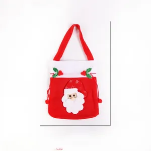 Detail showing Santa Claus non-woven gift bag with dimensions 39.5cm height and 19.5cm width