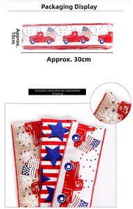 Détail du ruban en toile de jute du 4 juillet avec bords filaires pour nœuds