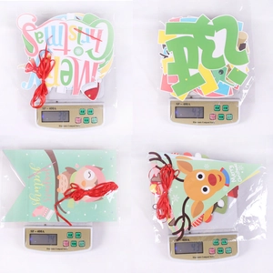 Detailed weight measurement of Christmas macaron cartoon paper banner party decorations