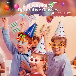 Lunettes créatives de fête pour enfants avec motifs de palmiers et étoiles