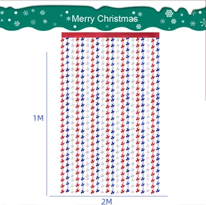 Red white and blue dove streamer garland backdrop for Christmas party decoration 2x1m