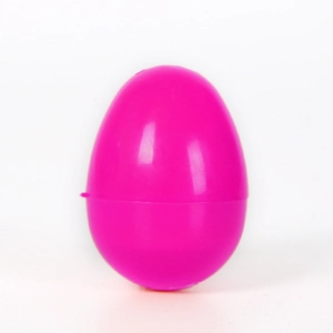 Glow-in-the-dark rose pink LED Easter egg made of glossy plastic for festive party decor