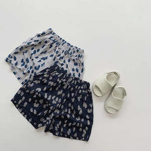 Detailed flat lay of breathable cotton linen summer shorts with elastic waistband