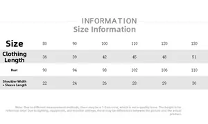 Detailed size chart for kids colorblock short sleeve shirts from size 80 to 130