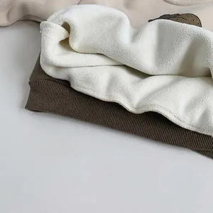 Kids vintage fleece-lined sweatshirt with soft lamb wool interior for winter warmth