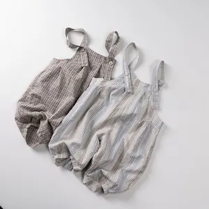 Détails de barboteuses pour bébé avec bretelles réglables et poignets élastiques
