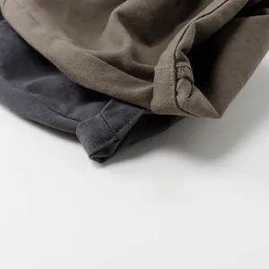 Close-up detail of premium cotton twill cuffs with high-quality stitching and texture