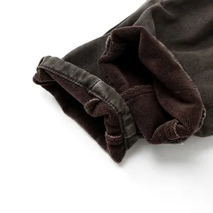 Pantalon d'hiver chaud pour enfants en gris foncé avec doublure polaire épaisse thermique