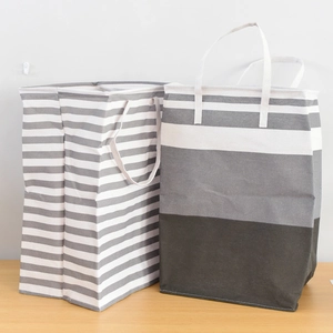 Large waterproof laundry hampers set with double handles for bathroom storage