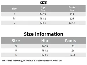 Detailed size chart for red evening dress with hip and length measurements in centimeters