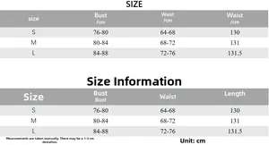 Size chart for slim fit U-neck top showing bust, waist, and length measurements in cm