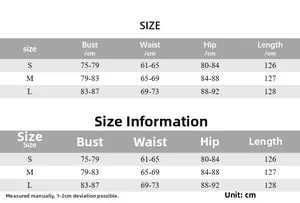 Guide des tailles détaillé pour robe bustier avec mesures de poitrine et taille en cm