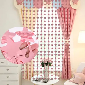 Rose Gold Star Foil Fringe Curtain Metallic Tinsel Backdrop For Birthday Party Wedding Home Wall Decoration Shiny Star Streamer
