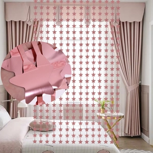Rose gold star tassel fringe curtain for birthday party wall decoration and backdrop