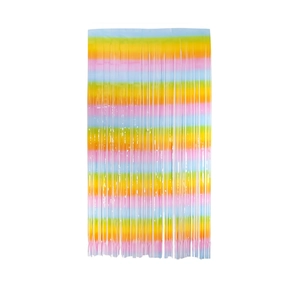 Rideau à franges dégradé macaron coloré pour décoration de fête et mur de mariage
