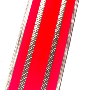 35x28cm large red velvet and silver glitter ribbon for Christmas tree and wreath decoration