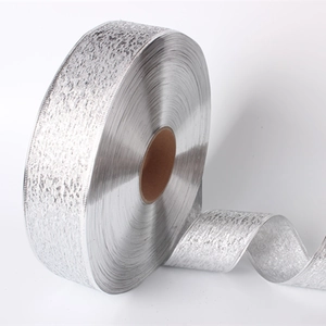 Sparkling silver glitter polyester ribbon roll for Christmas tree and festive party decor