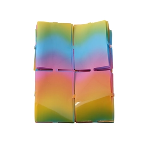 Rainbow gradient square foil fringe curtain backdrop for kids birthday party decoration