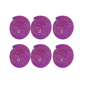 Set of 6 shiny purple glitter double hanging swirl decorations for party ceilings