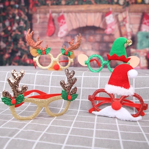 Lot de lunettes de Noël avec bois de renne scintillants et montures festives