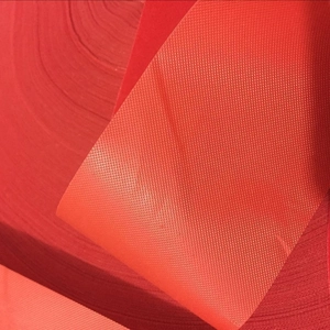 Ruban de Noël rouge floqué avec texture quadrillée pour décoration de fête festive