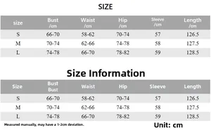 Size guide table for women lace bodysuit with bust waist and hip measurements in centimeters