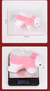 Détail montrant un ours en mousse de 15x17cm et un poids de 12,1g sur une balance