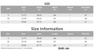 Detailed size guide table for women mesh bodysuit showing measurements in cm for S M L