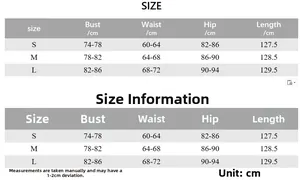 Size chart for leopard print cami dress showing bust, waist, hip, and length in cm