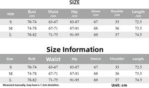 Größentabelle für den Leoparden-Body mit Maßen für Brust, Taille und Hüfte in cm