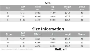 Guide des tailles détaillé avec mesures de poitrine taille et hanches pour la robe longue