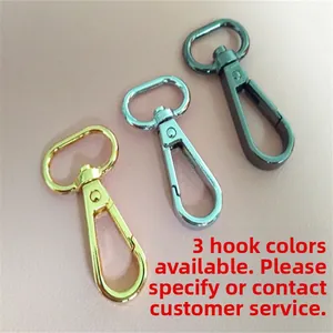 Detailed close-up showing zinc alloy metal hooks in gold silver and gunmetal finishes