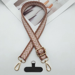 Adjustable Woven Phone Lanyard With Metal Hook Patch Fashionable Contrast Color Crossbody Phone Strap For Women Men Travel Daily Accessory