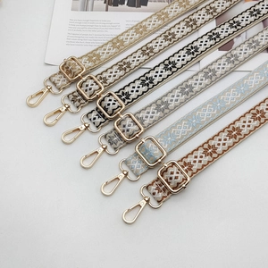 Embroidered Ethnic Geometric Bag Strap Adjustable Replacement Shoulder Strap For Crossbody Shoulder Bags Women Accessories