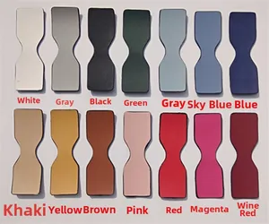 Detail showcasing the wide range of 14 leather strap connector colors for handbags