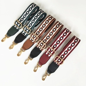 Adjustable colorful wide shoulder straps for cross-body bags with geometric patterns