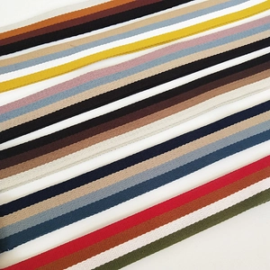Close-up showing various colorful striped woven 3.8cm wide adjustable shoulder straps
