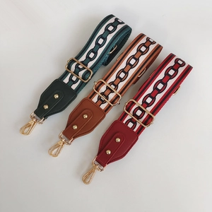Correas de repuesto tejidas estilo étnico con ganchos dorados y longitud ajustable