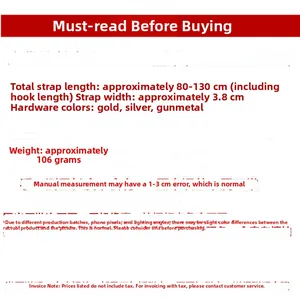 Detail specifications of 3.8cm leopard jacquard bag strap with adjustable 80-130cm length
