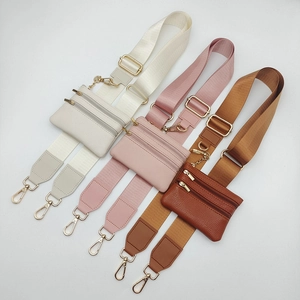 Wide Adjustable Shoulder Strap With Detachable Coin Purse Phone Lanyard Crossbody Bag Accessories Polyester Webbing Strap