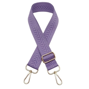 Bandoulière réglable violette à chevrons avec boucles dorées pour sacs à bandoulière et sacs