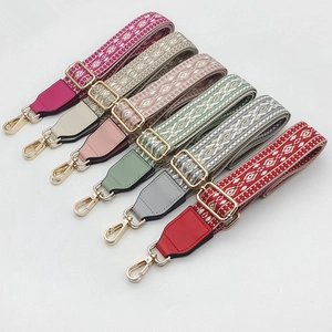 Bohemian Ethnic Geometric Jacquard Adjustable Wide Bag Strap For Women Replacement Crossbody Shoulder Strap Bag Accessory