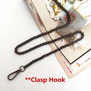 Gunmetal woven metal chain for bags with high-quality swivel trigger lobster clasp