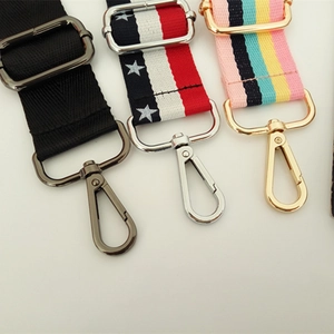 Adjustable wide replacement straps for handbags with colorful patterns and metal hooks