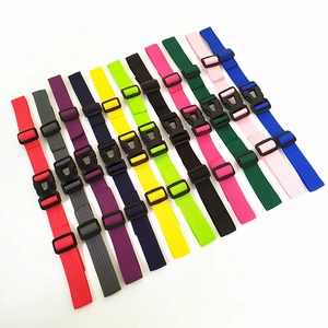 Adjustable nylon backpack chest straps in eleven colors with quick release buckles