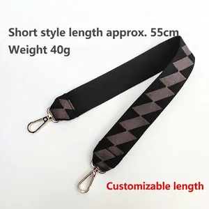 55cm wide geometric shoulder strap for underarm bags with gold lobster clasps