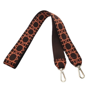 Ethnic woven replacement shoulder strap in brown and orange for crossbody bags