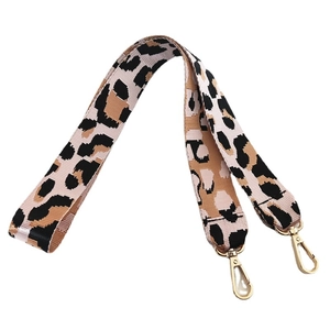 Sangle de Sac à Bandoulière Large Imprimé Léopard Ceinture de Remplacement Jacquard Pour Femme Avec Boucles Dorées Accessoire de Sac