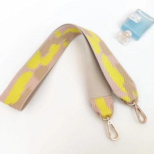 Adjustable colorful python pattern shoulder strap with rose gold hooks for handbags