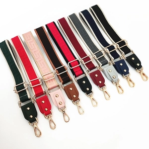 Detailed macro view of adjustable geometric patterns and various colored webbing straps
